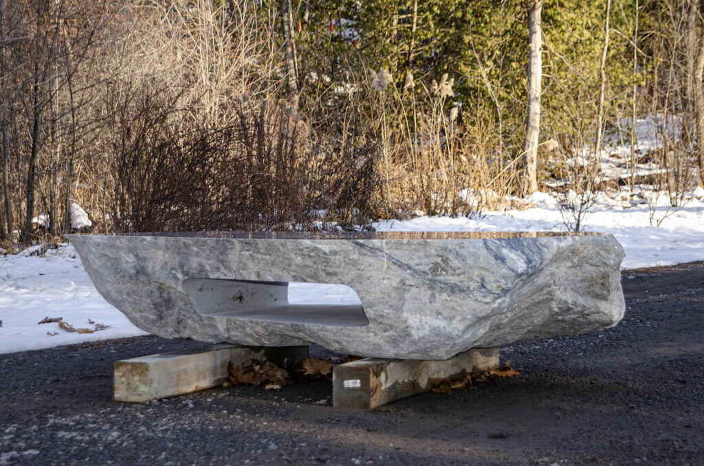 Polished Granite Boulder Table