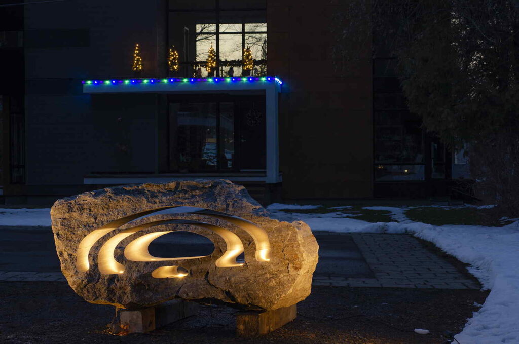 LED Stone landscape light at night